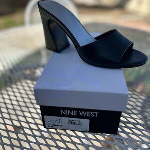 Nine West Black Open-Toe Heels